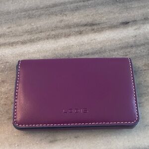 LODIS TWO TONE LEATHER MINI CARD WALLET -NWOT